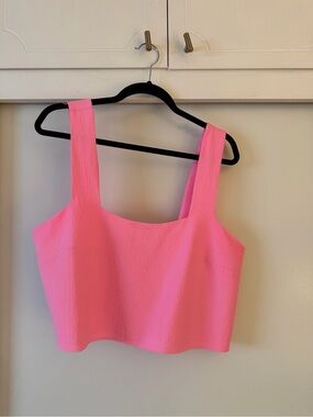 Show Me Your MuMu Square Neck Cropped Tank Top - Hot Pink